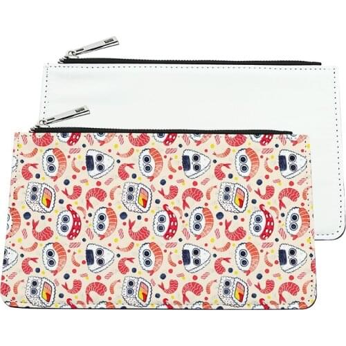 5pcs/lot Blank Sublimation Leather Women Makeup Bag Pen Bag Wallet Change Purse for Hot transfer Printing Blank consumables DIY