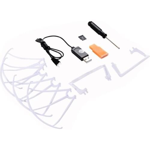 6Pcs/Set RC Airplane Accessory TF Card+Card Reader+Protection Ring+Propeller+Landing Gear+Screwdriver for SYMA X5C