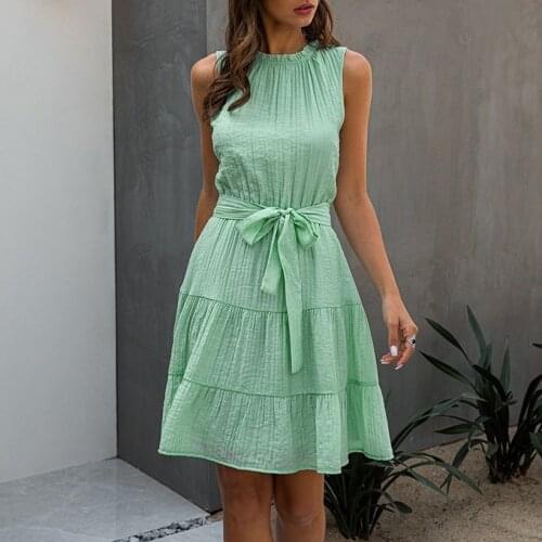 A-Malachi Solid Summer Dresses