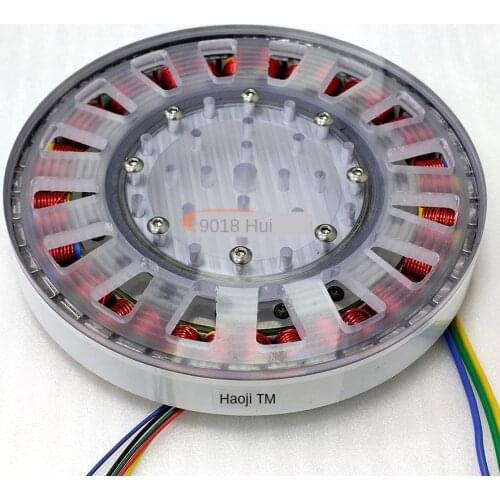 400W Low Speed High Torque Brushless DC Motor Disc Motor Ultra-Thin Flat Large Diameter Shaftless Edition