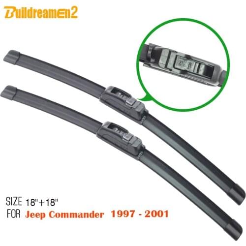 Buildreamen2 Auto Soft Rubber Windshield Wiper For Jeep Commander 1997-2001 Car Bracketless Windscreen Wiper Blade