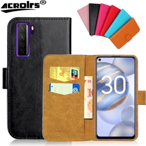 For Huawei Honor 30S Case 6 Colors 6.5" Flip Slots Leather Wallet Cases For Huawei Honor 30S Cover Slots Phone Bag Credit Card