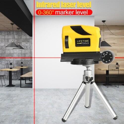 Infrared Laser Level 360 Degree High Precision Adjustable Point Line Cross Vertical Infrared Level Instrument Measuring Tools