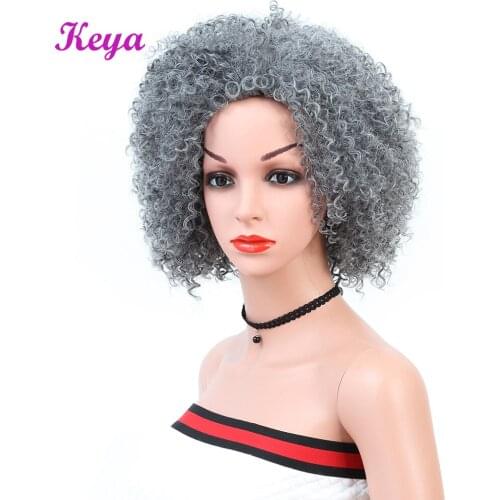 Short Afro Kinky Curly Wig For Black Women 6 Inch Bob Wig High Temperature Fiber Synthetic Braiding Women Wigs