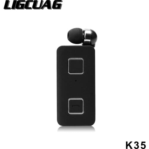 LIGCUAG Stereo Mini Clip-on Bluetooth Headset with Microphone Wireless Hands-Free Clip Earphone Headphone Clamp Call Vibration