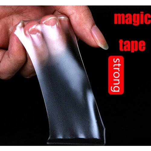 Transparent nano grip multi function gel Reusable washable Glue double sided sticky Adhesive tape nano magic Removable sticker