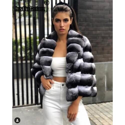 Fashion New Tide Female Real Rex Rabbit Fur Coat Women Loose Extra Comfortable Winter Clothes Women Vintage Outwear Fur Jacket