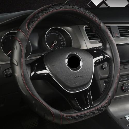 New D Shape Steering Wheel Cover for VW Golf 7 Polo 2014-2019 Scirocco Jetta 6 2017-2019 Santana 2016-2018 Auto Accesorioss