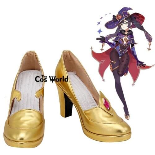 Genshin Impact Mondstadt Astrologist Mona Megistus Games Customize Cosplay High Heel Shoes