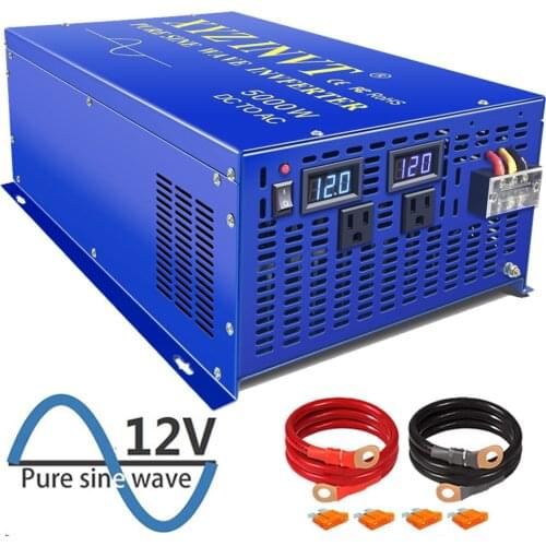 WZRELB 5000 watt Power Converter Pure Sine Wave Inverter 12v 24v 36v 48v dc to ac 100v 110v 120v 220v 230v 240v factory sell