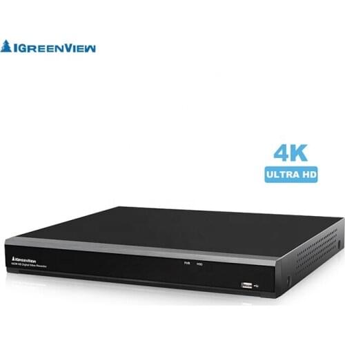 IGreenView h.264 network digital video recorder system 16ch H.265 4K AHD DVR