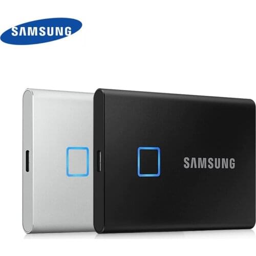 Samsung T7 Touch Portable SSD 1TB USB3.2 500GB 2TB Fingerprint Recognition Unlock Type-C interface External Solid State Drive