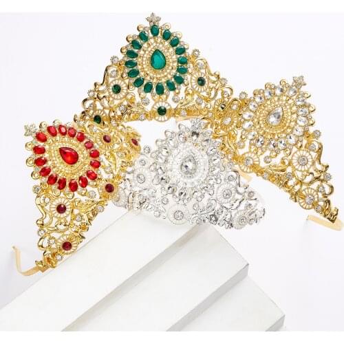 2021 Aug Crystal Flower Bridal Crown Hair Ornaments For Women New Tiaras Big couronne mariage Hair Jewelry Crowns