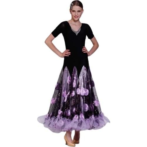 M-100 Custom national standard modern dance dress wholesale ballroom practice wear new friendship practice waltz dress