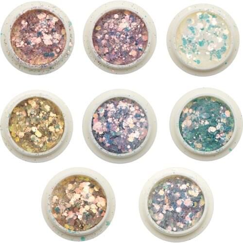 1.5g 3D Hexagon Colorful Sequins Nails Powder Nail Art Ornaments Ornaments Nail Art Nail Patches,1Yc20732