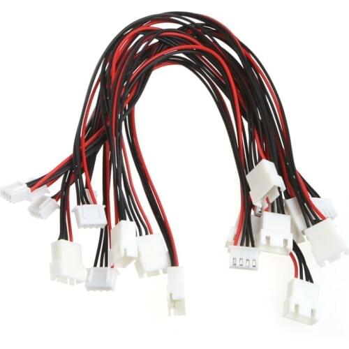 M89CHBB 10Pcs JST-XH Plug 3S Lipo Balance Wire Extension Lead 22cm For RC Car Plane