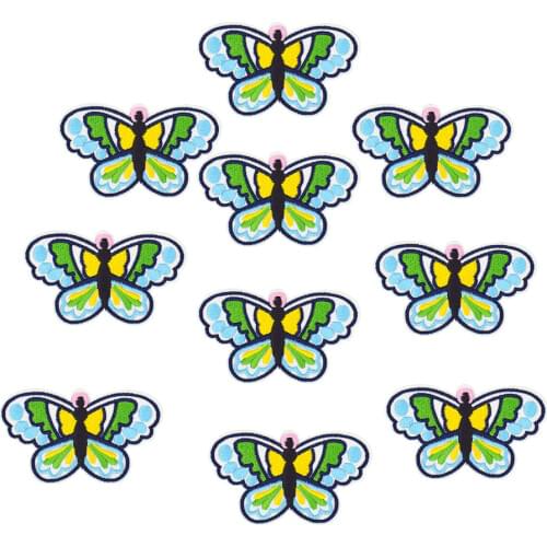 10PCS Butterfly Stripe Embroidery Clothing Patches for Bag Applique Accessories Sew Supplies Patch for Stitchwork Garment Patch