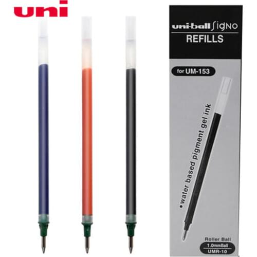 12 PCS/LOT 1.00mm Uni-Ball UMR-10 Gel Rollerball Refill Fit f or UM-53 Japan stationery