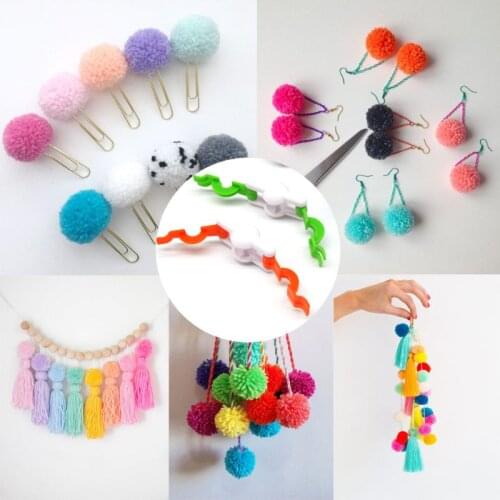 2pcs Pompom Pom-Pom Maker for Fluff Ball Weaver Needle DIY Wool Knitting Craft Tool
