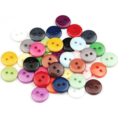 20pcs 2-Holes Buttons Mixed colpr Round Resin Sewing Buttons for Scrapbooking craft Fashion Accessories T shirt hand DIY