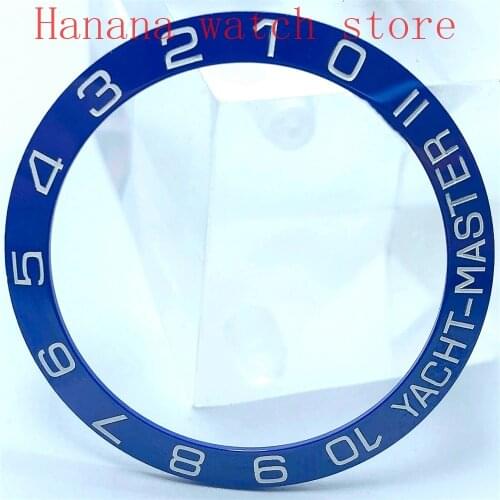 42mm blue ceramic watch bezel insert for mens dial replaceable accessory inner diameter 33mm