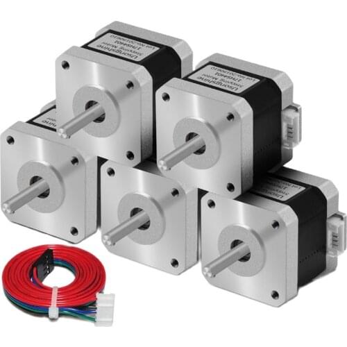 5Pcs Usongshine Nema17 Stepper Motor 17HS4401S 1.5A Nema 17 42BYGH 17HS4401 4 Lead for 3D Printer XYZ CNC Engraver