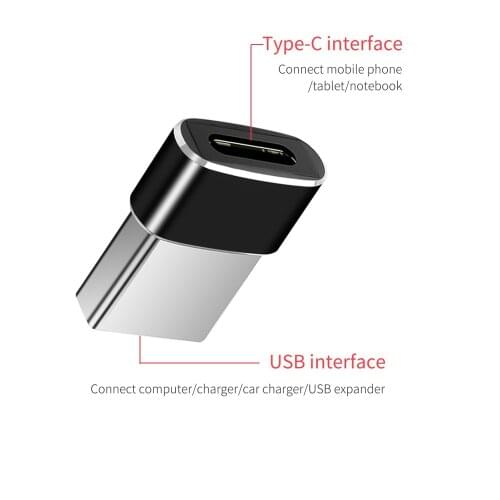 USB to USB Type C Female OTG Adapter USB-C Converter Type-c Adapter For Samsung S10 Xiaomi Mi 9t USB OTG Connector