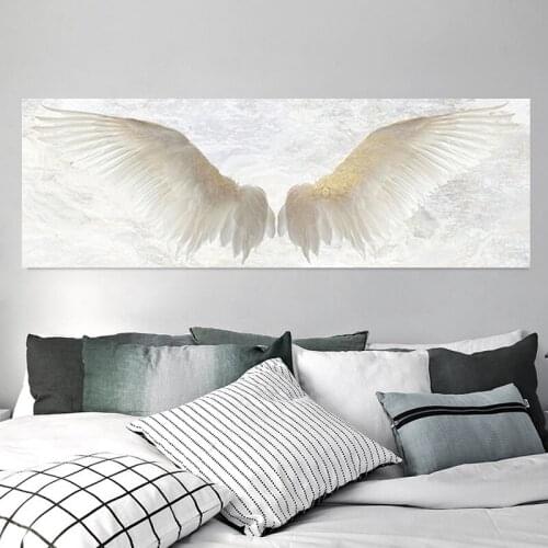 5D diy diamond painting white angel wings diamond embroidery retro wall art wings art cross stitch kit mosaic home decoration