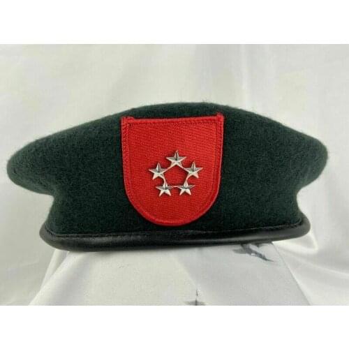 US Army 7th Special Forces Group Green Beret Officer 5 Star General Rank Hat armyshop2008