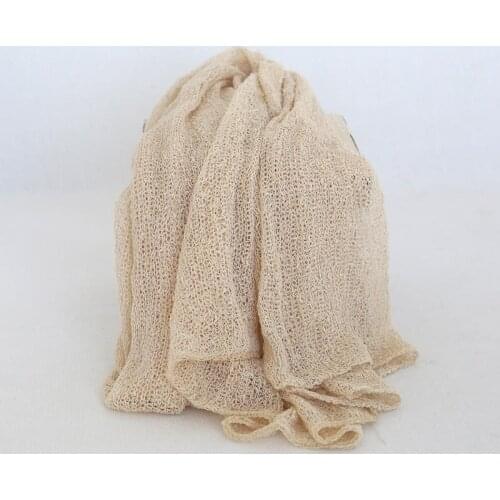 Beige Newborn Swaddle Blanket Knit Stretch Wrap Baby Wrap Layer Newborn Photography Props Baby Cocoon Swaddle Sack Photo Prop