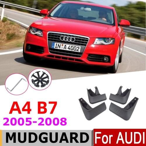 Mud Flaps For Audi A4 B7 Sedan Saloon 2008-2005 Mud Flaps Splash Guards Mudguarda Accessories 2008 2007 2006 2005