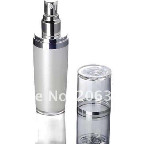 30ml pear white pump lotion bottle with flower shape lid