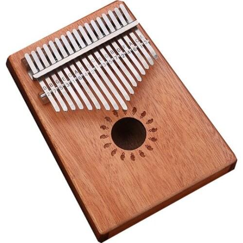 C0005 1pcs 17 Keys Kalimba Wood Mahogany Body Thumb Piano Musical Instrument accessories colors can be choosed