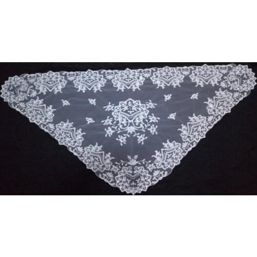 Ivory Embroidery Chapel Scarf Catholic Veil