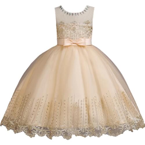 Elegant Kids Party Dresses For Girls 2 14 8 10 6 Year Girls Flower Evening Dress Teenager Children Wedding Christmas Clothing