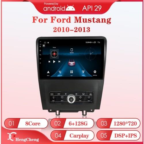HengCheng For Ford Mustang 2010-2014 car multimedia video player GPS navigation radio Android 10.0 Carplay 6+128G