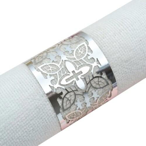 Christian wedding party baptism decorations laser cut cross pearl paper napkin rings