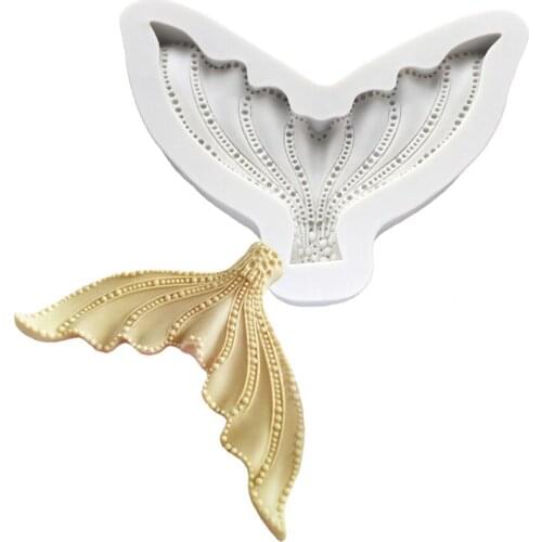 Mermaid Tail 100% Platinum Silicone Sugarcraft Mold, Fondant Cake Decorating Tools Bakeware