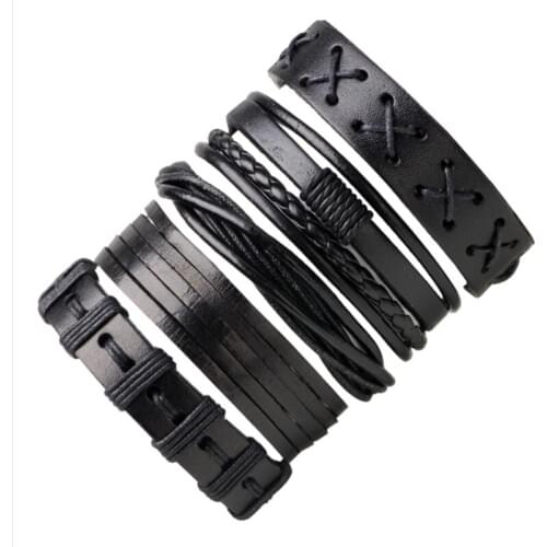 The Newest Trendy leather Wrap Braid bracelets Mens Womens DIY Handmade Retro leather Bangle Hemp bracelets Jewelry