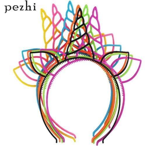 7pcs Unicorn Headbands boy girls Hair Hoop Supplies for Party AccessoriesHeadwear(Multi color)