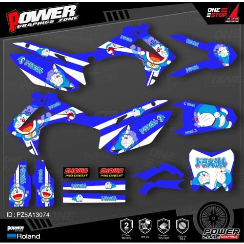 PowerZone Custom Team Graphics Backgrounds Decals 3M Stickers Kit For HONDA 2014-2017 CRF250R 2013-2016 CRF450R 074
