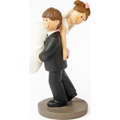 Resin Wedding Decoration Miniature Bride and Groom Figurines Funny Pose Marriage Statues Cake Topper Anniversary Gift