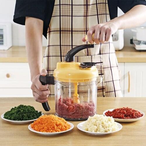 Manual Meat Grinder Multifunctional Hand Crusher Kitchen Mini Mixer Vegetable Chopper Meat Stuffing Machine