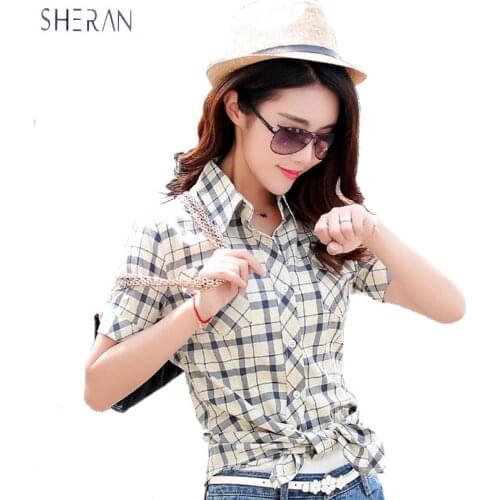 Женские хлопковые рубашки SHERAN China At AliExpress