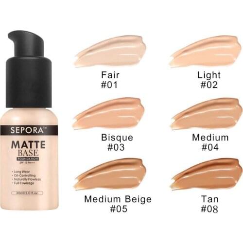 30ml Face Foundation Cream Mineral Full Coverage Matte Concealer Easy To Wear Base Make Up Professional Makeup Foundation TSLM1