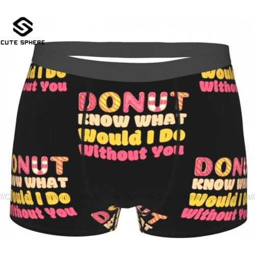 Donut Underwear Breathable Hot Custom Trunk Polyester Sublimation Male Boxer Brief