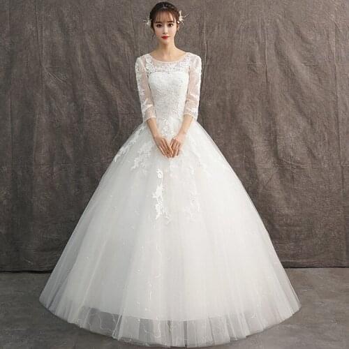 Party dress high waist dress female new bride simple white lace dress was thin dress