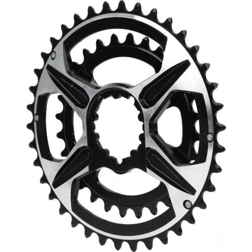Bike Chainring GXP Direct Install Double Disc Bike 38-28T Speed Change Disk Crankset Chainring Pin Design Smooth Speed Change