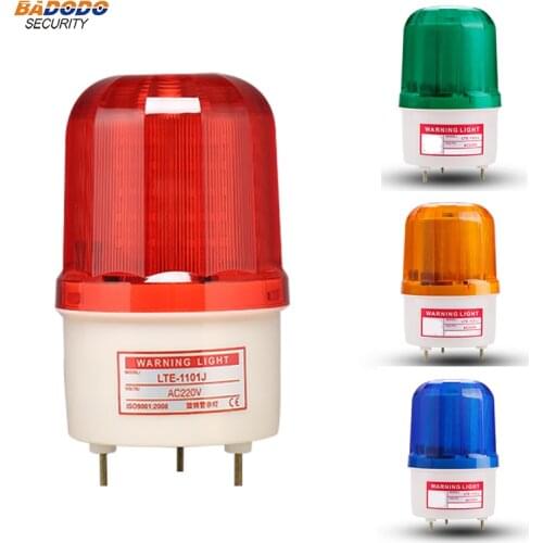 Rotating rotary LED strobe Alarm Lamp light siren yellow blue red green LED warning light lamp with voice sliding swing door