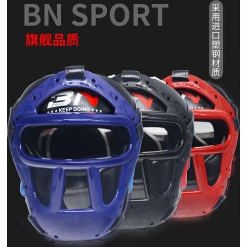 Free shipping RED/BLACK Closed type boxing head guard/Sparring helmet/MMA/Muay Thai kickboxing brace/Head protection